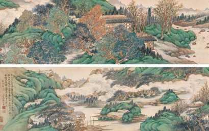 张宗苍（款） 癸卯（1723年）作 仿燕文贵江山胜览图 手卷